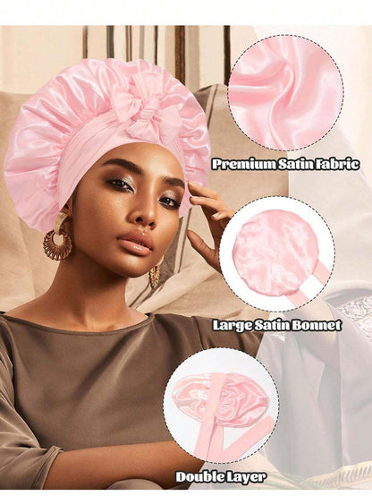 Silk Bonnet for Sleeping Satin Bonnet Hair Bonnet for Men Tie Bonnet for Women Adjustable Bonnet for Natural Hair Curly Hair