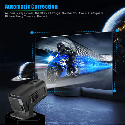 Hy320Mini Projector  Portable 4K 8K Video Support Native 720P Cinema Outdoor Android 11 Beam Projetor Upgraded Version