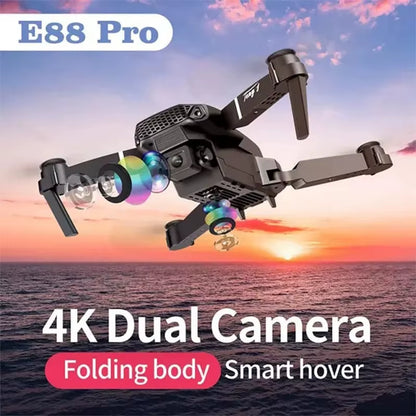 E88 Pro Drone 4K Optical Flow Positioning Professional Aerial Photography High-Definition Two Camera Foldable Quadcopter