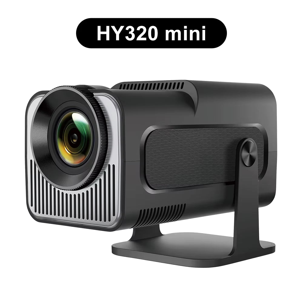 Hy320Mini Projector  Portable 4K 8K Video Support Native 720P Cinema Outdoor Android 11 Beam Projetor Upgraded Version